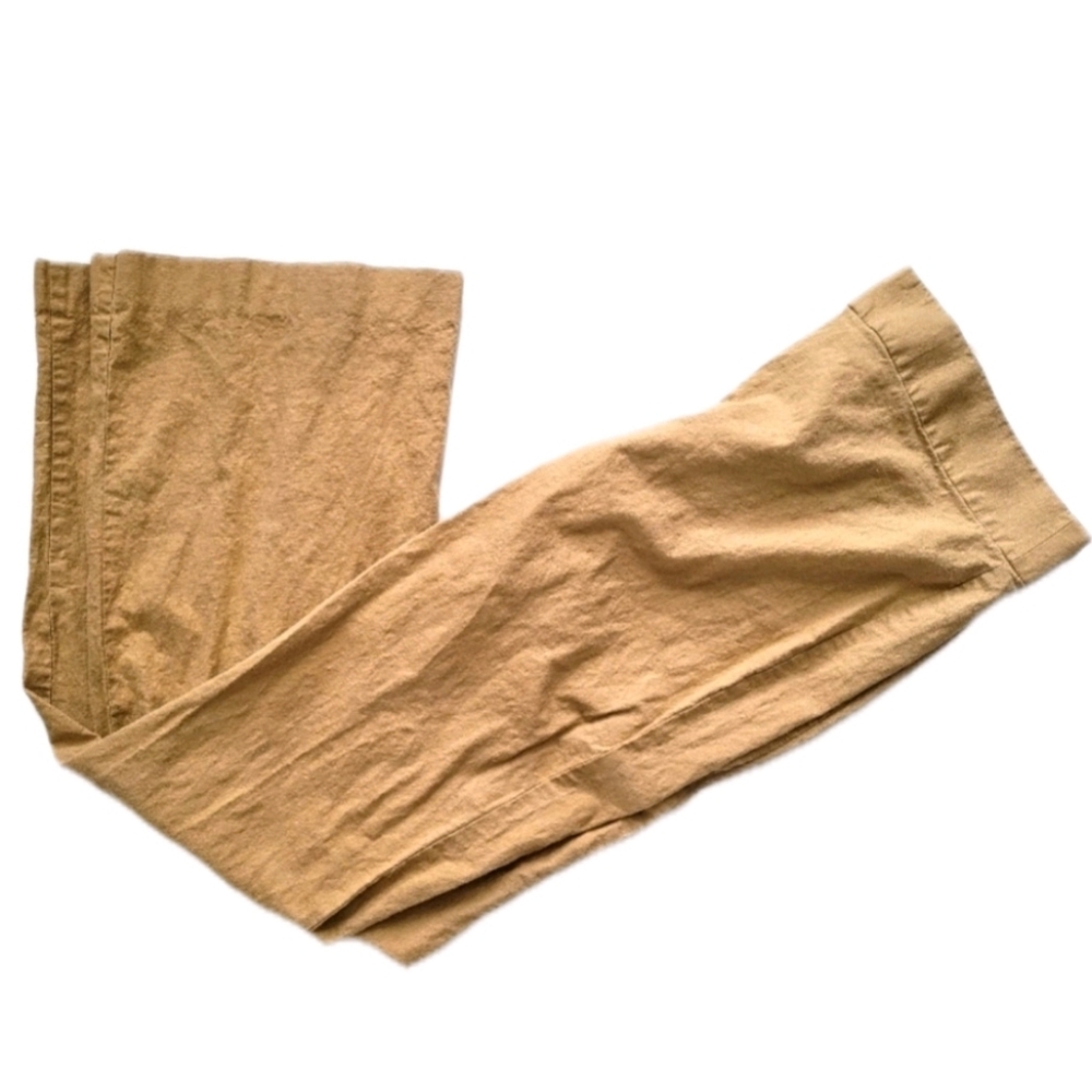 Kellie Tapemeasure Size 4 Tan Flared Leg Pants